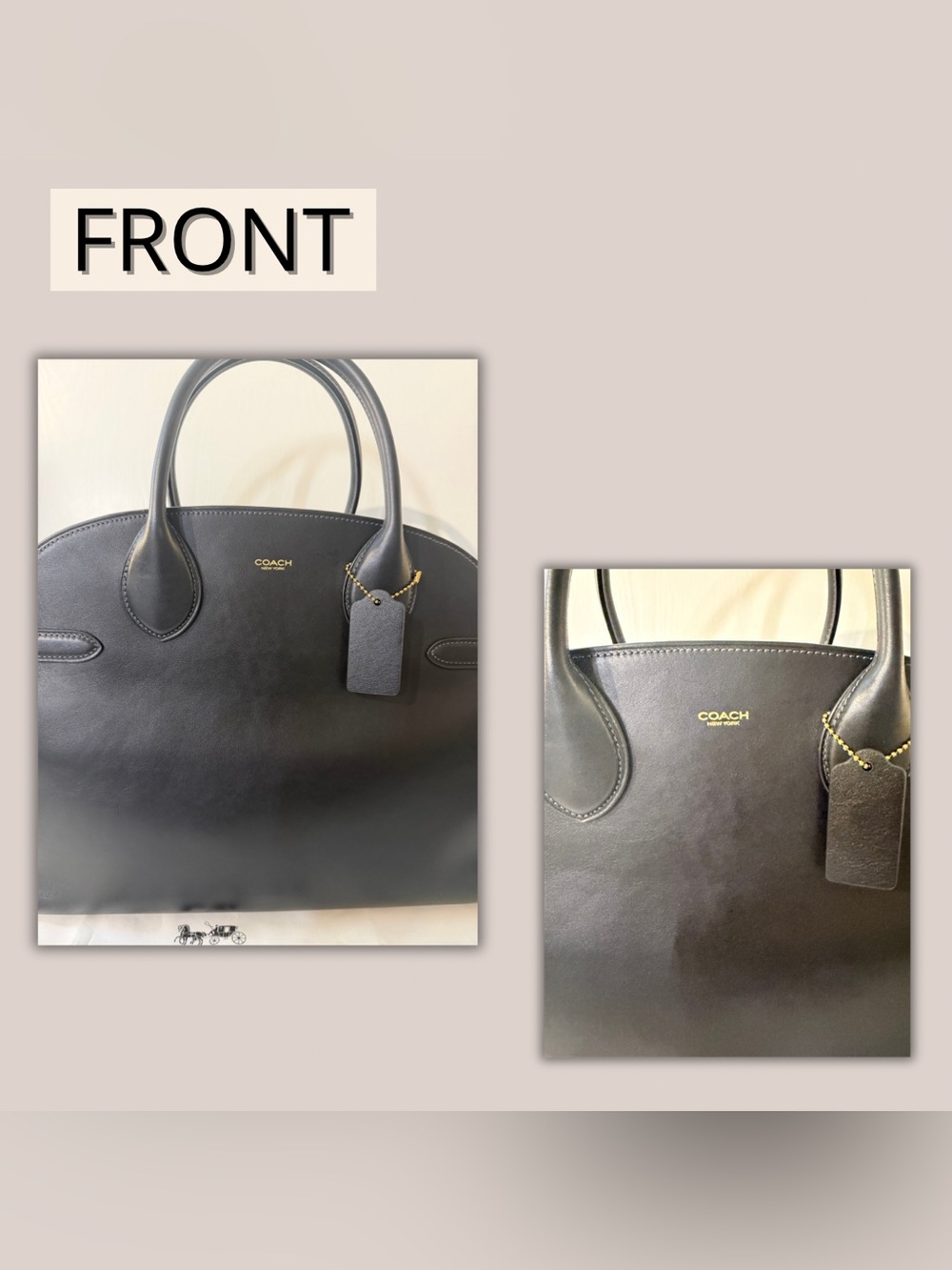 COACH EMPIRE 40 - BLACK W/ INSERT - Picture 2 of 9
